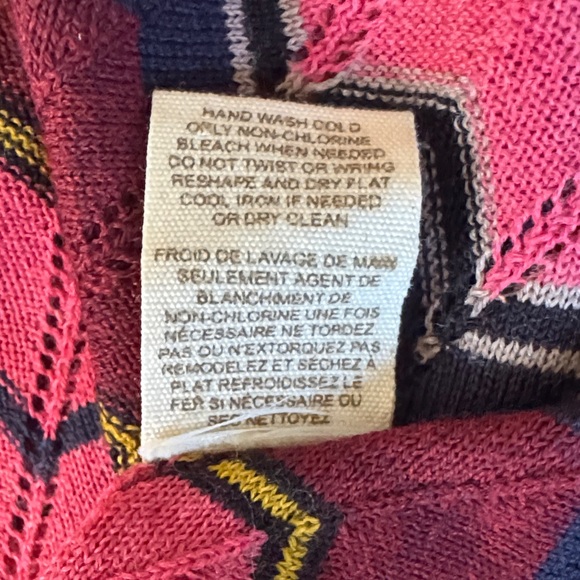 VINTAGE Free People Chevron Striped Wool Blend Mini Dress Tunic Size XS - Picture 9 of 9